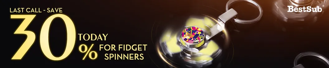 2D Blank Sublimation Fidget Spinners Custom Gift (Dollar Shape, Silver)