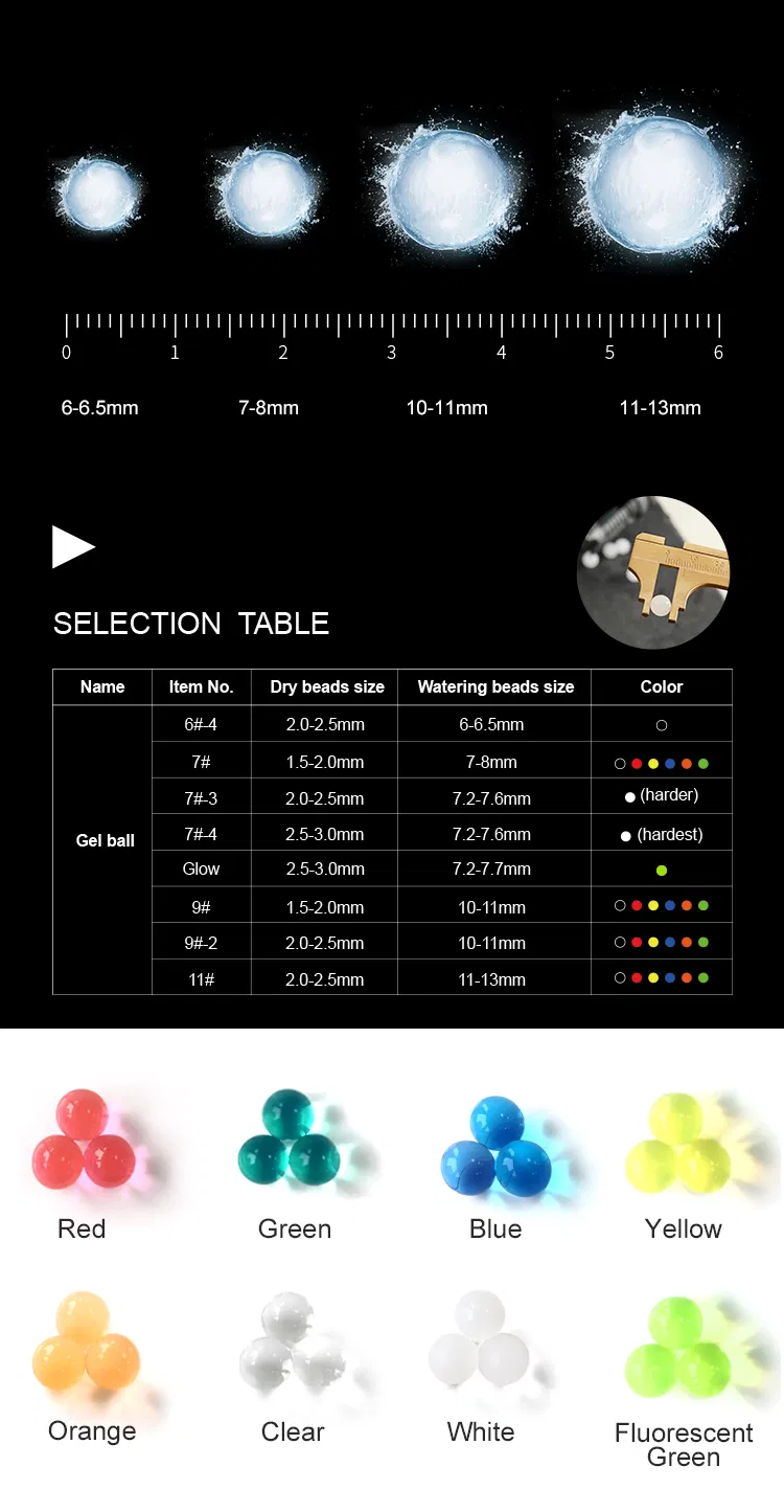 Amazon Hot Selling Spyra Water Gun High Quality Non Toxic Gel Ball Super Soaker Gel Ball Gel Bullet Gel Ball Blaster Splatrball Water Bead Blaster 7-8mm Ammo