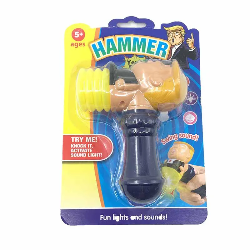 Amazon Trump Speaker Hammer Sounding Light Hammer Percussion Toy
