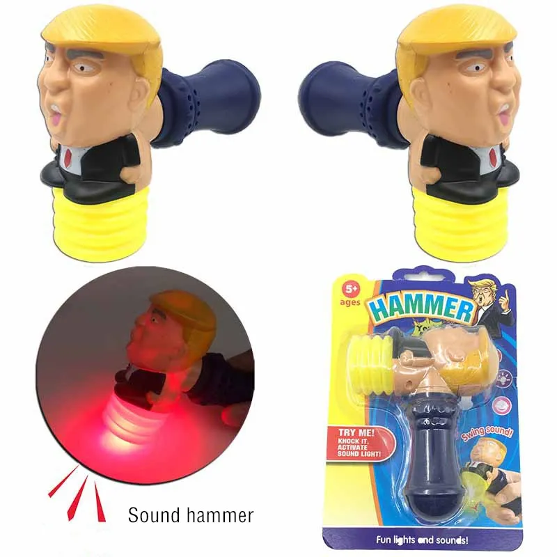 Amazon Trump Speaker Hammer Sounding Light Hammer Percussion Toy