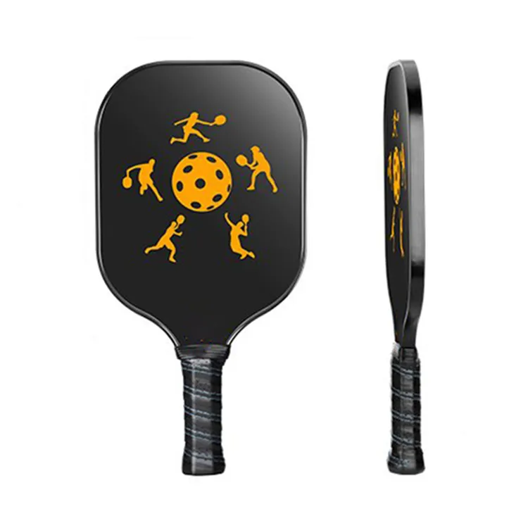 Custom Logo Carbon Fiber Pickleball Paddle Unisex Polymer Honeycomb Core Fiberglass Pickleball Racket Beat Racquet