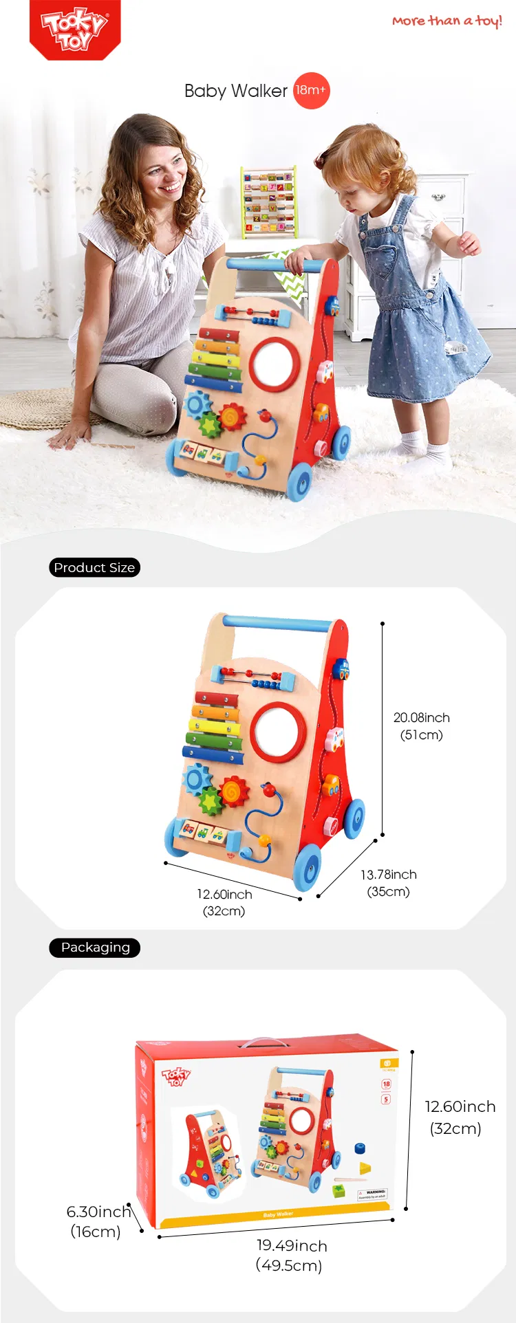 Early Learning Centre Baby Wooden Walker Kids Toys