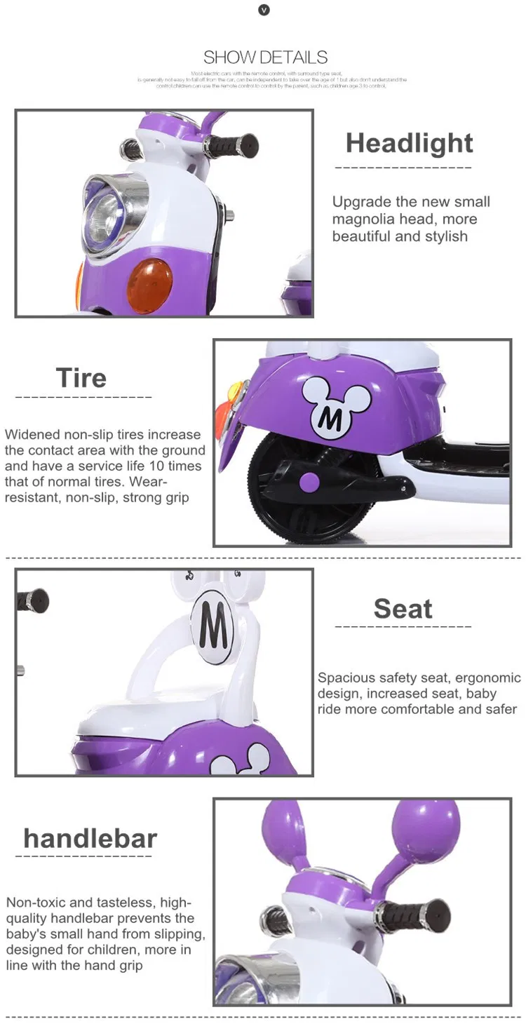 fashion Cheap Baby Ride on Toy Car Kids Electric Motorcycles