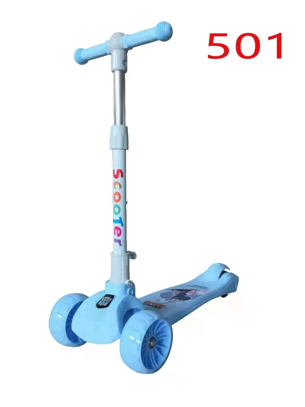 Fast Folding Three Wheel Kids Scooter with Shinning Wheels