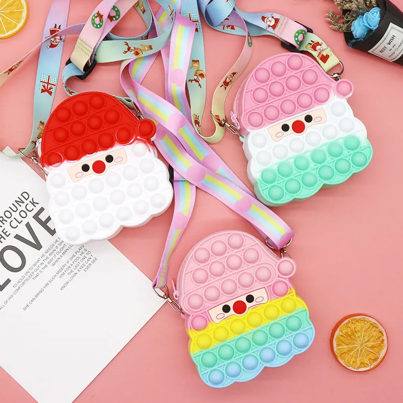 Fidget Toys Sensory Christmas Fashion Santa Claus Shoulder Bag