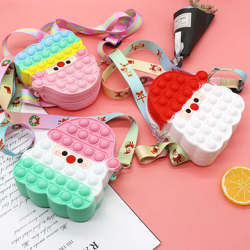 Fidget Toys Sensory Christmas Fashion Santa Claus Shoulder Bag