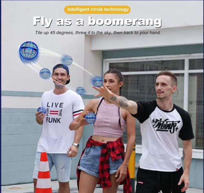 Flight Gyro Kids Toy USB Automatic Rotaing Induction Children Educational Toy UFO