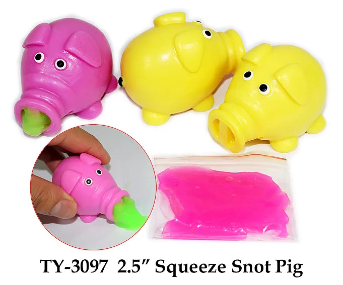 Funny 2.5`` Squueze Snot Pig Toy