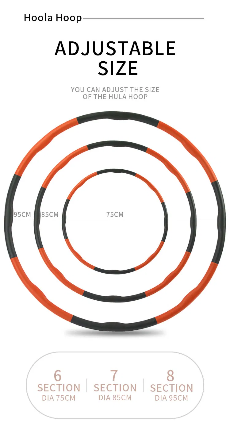 Gym Fitness Sport Folding Adult Plain Light Weighted Lose Hula Hoop