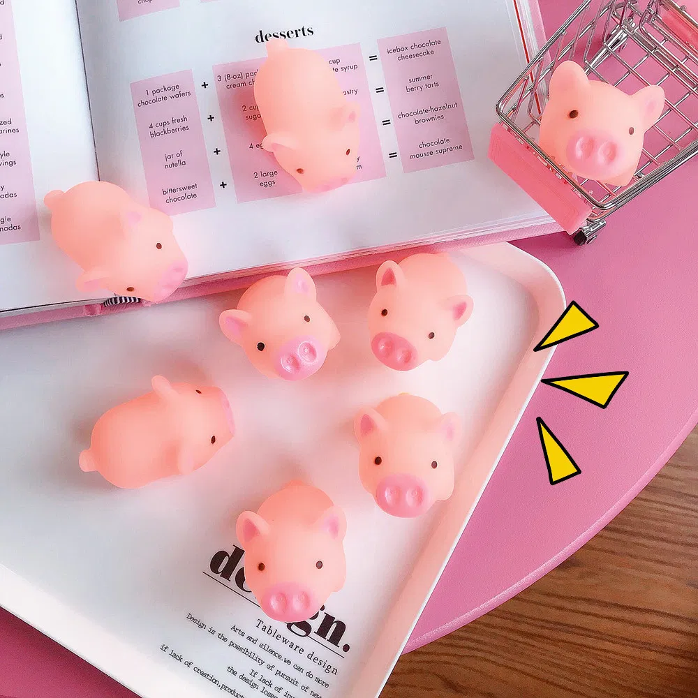 Kawaii Cute Pink Pig Toy Stress Relief Toys for Adults Squeeze Stress Toy