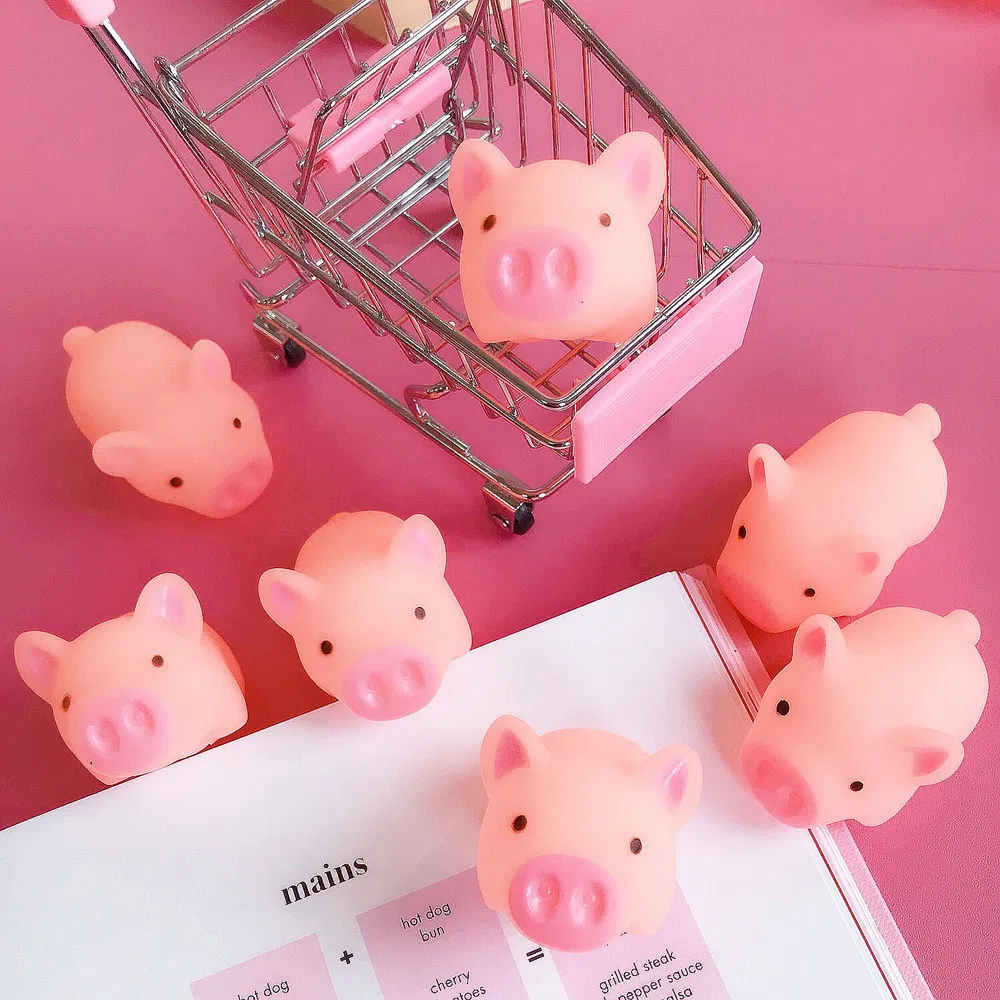 Kawaii Cute Pink Pig Toy Stress Relief Toys for Adults Squeeze Stress Toy