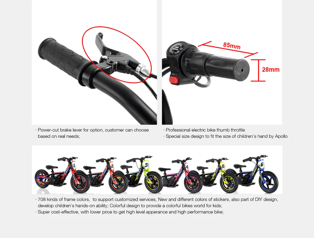 Kids Bike Ebike Kids Electric Balance Bike Push Bike Mini Bike China Apollo