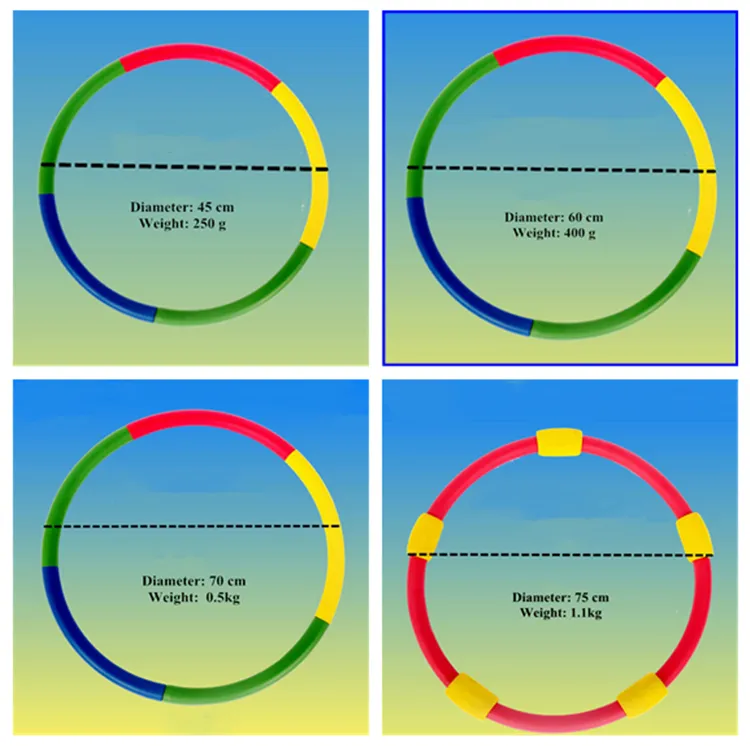 Kids Fitness Hoop Detachable Hoola Hoops Sponge Massage Hula Hoop