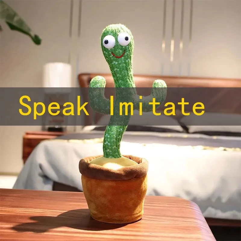 Lovely Talking Toy Dancing Cactus Doll Speak Talk Sound Record Repeat Toy Kawaii Cactus Toys Children Kids Education Toy Gift