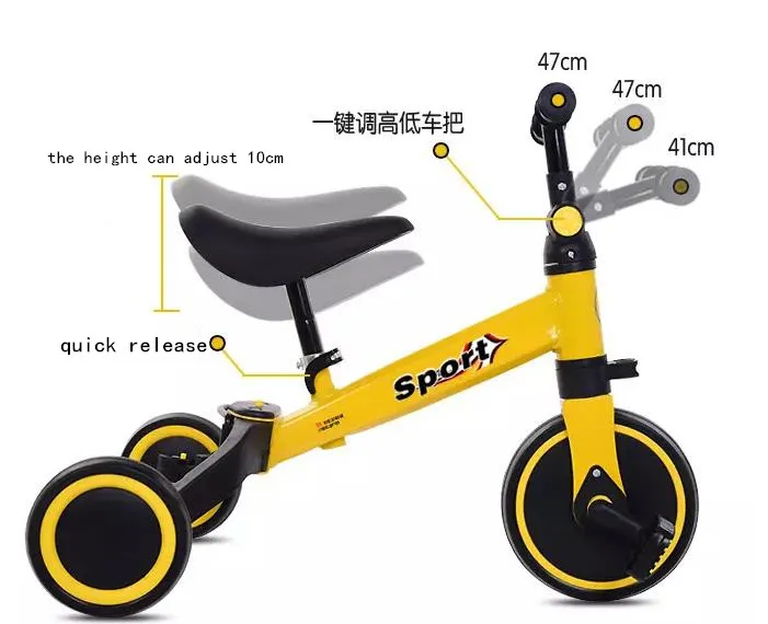 Manufacture Hot Sell 2 in 1 Baby Balance Bicycle Baby Tricycle with Pedal Kids Tricycle