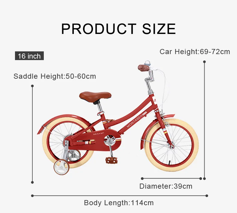 Montasen 2021 16"18′′/20"/ High Carbon Steel Children Bicycle with Unique Design for Kids