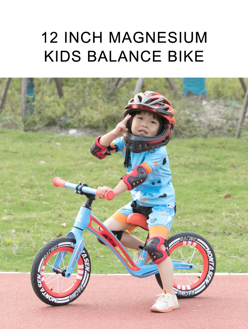 Montasen Updated M-F805-S 12′′ Single Speed Magnesium Kids Balance Bike