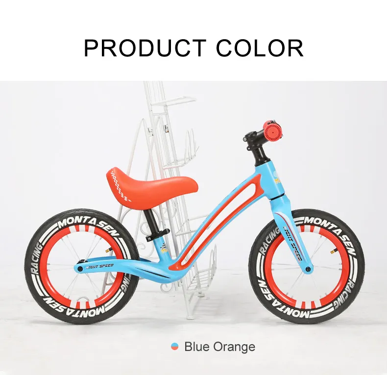 Montasen Updated M-F805-S 12′′ Single Speed Magnesium Kids Balance Bike