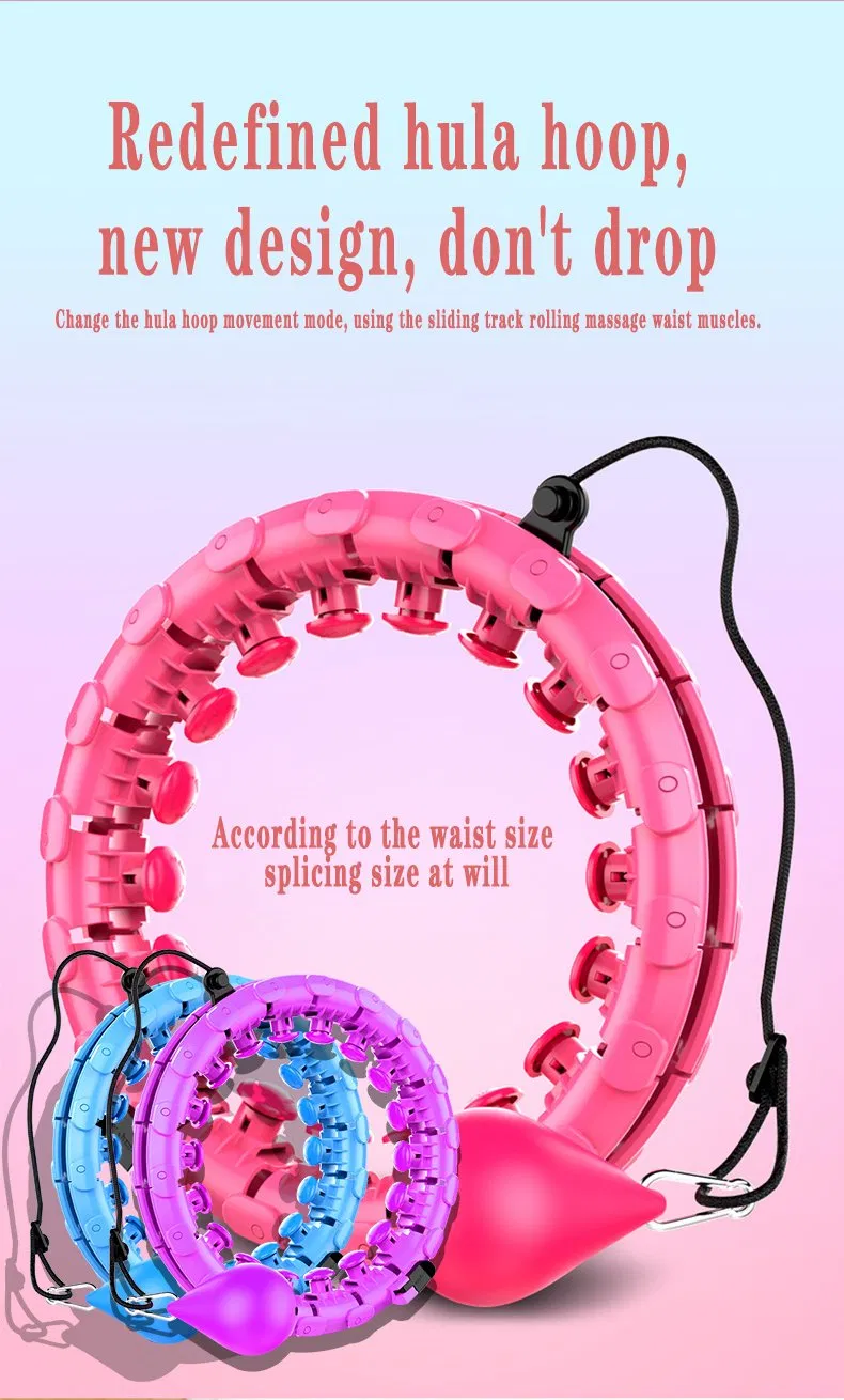 No Fall Detachable ABS Fitness Slimming Hula Ring Smart Hoola Hoop for Adults Exercise