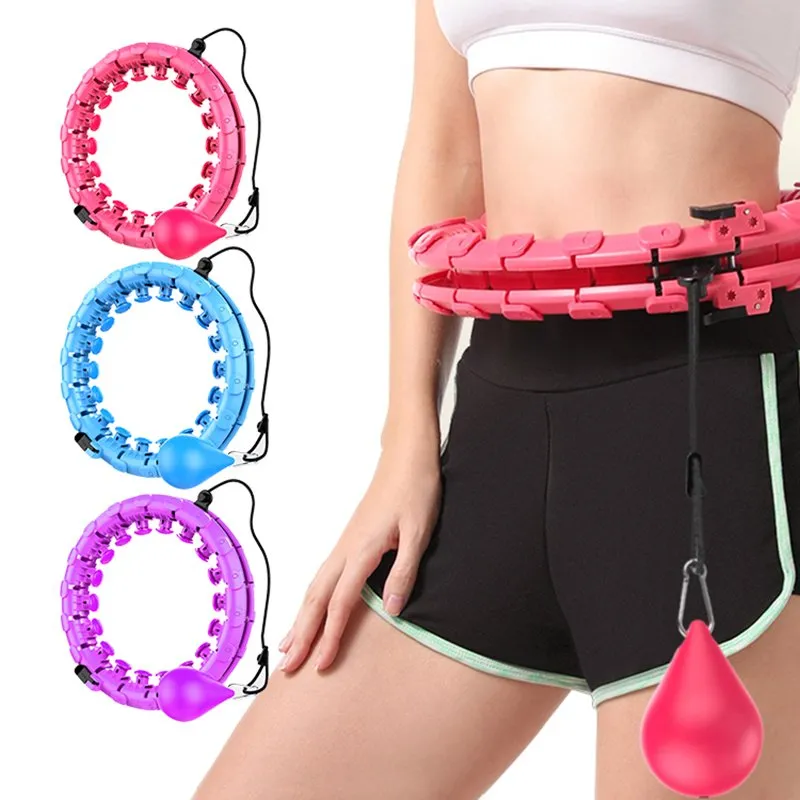 No Fall Detachable ABS Fitness Slimming Hula Ring Smart Hoola Hoop for Adults Exercise