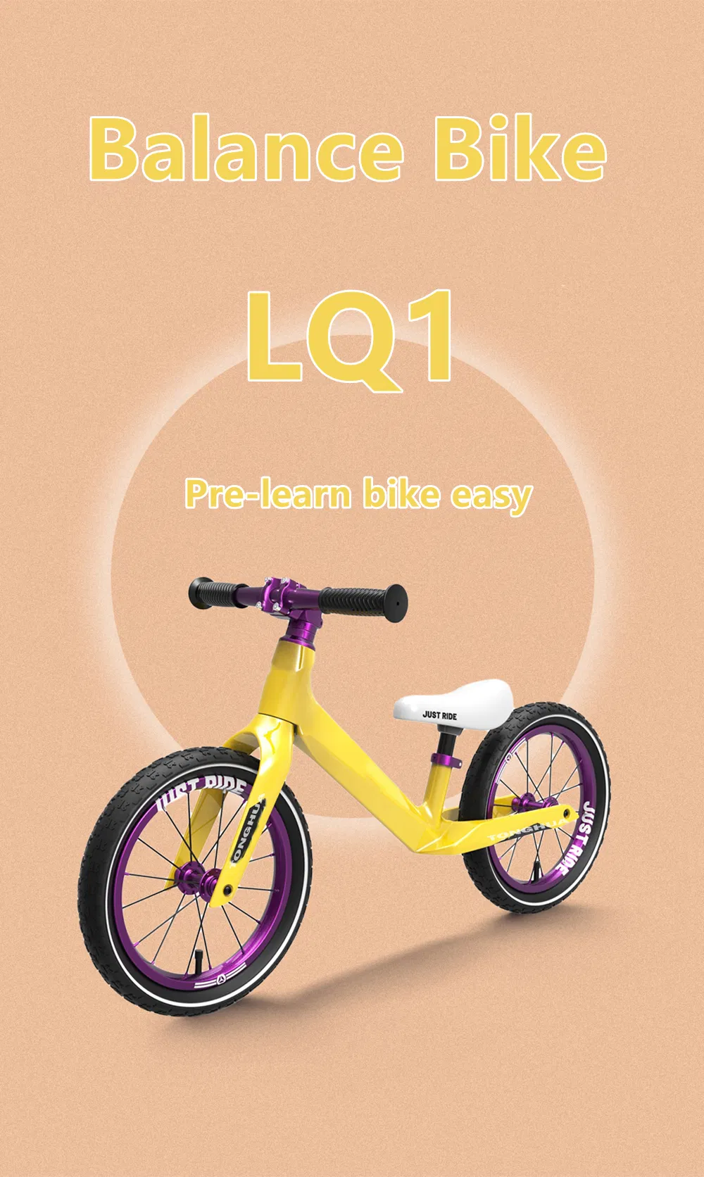 Running Push Baby Children Kids Swing Toys Cute Pre Learning Bike No Pedals Ride in Advance Wide Fat Wheels Balance Bike Bicycle