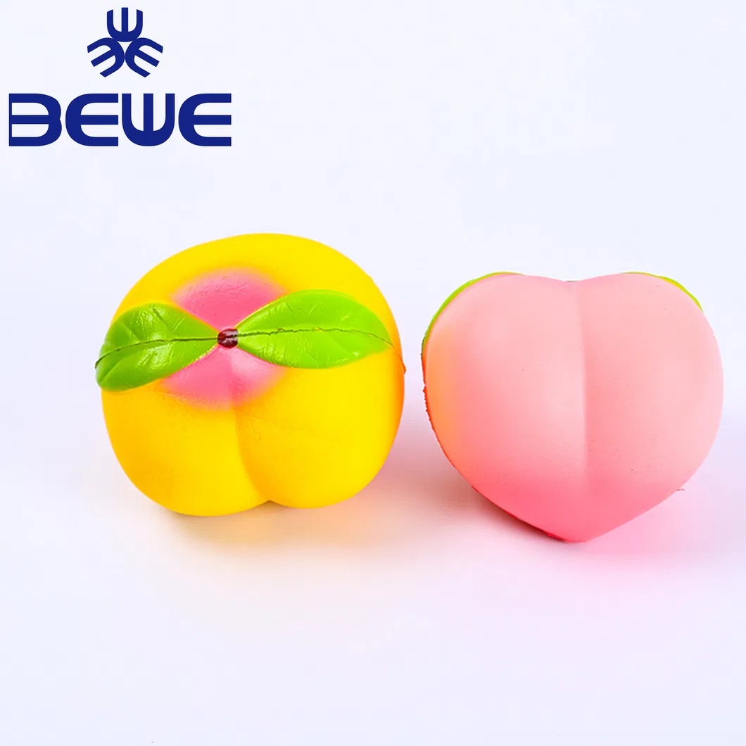 Slow-Rising Promotional Safe Eco-Friendly PU Peach Squishy Toy