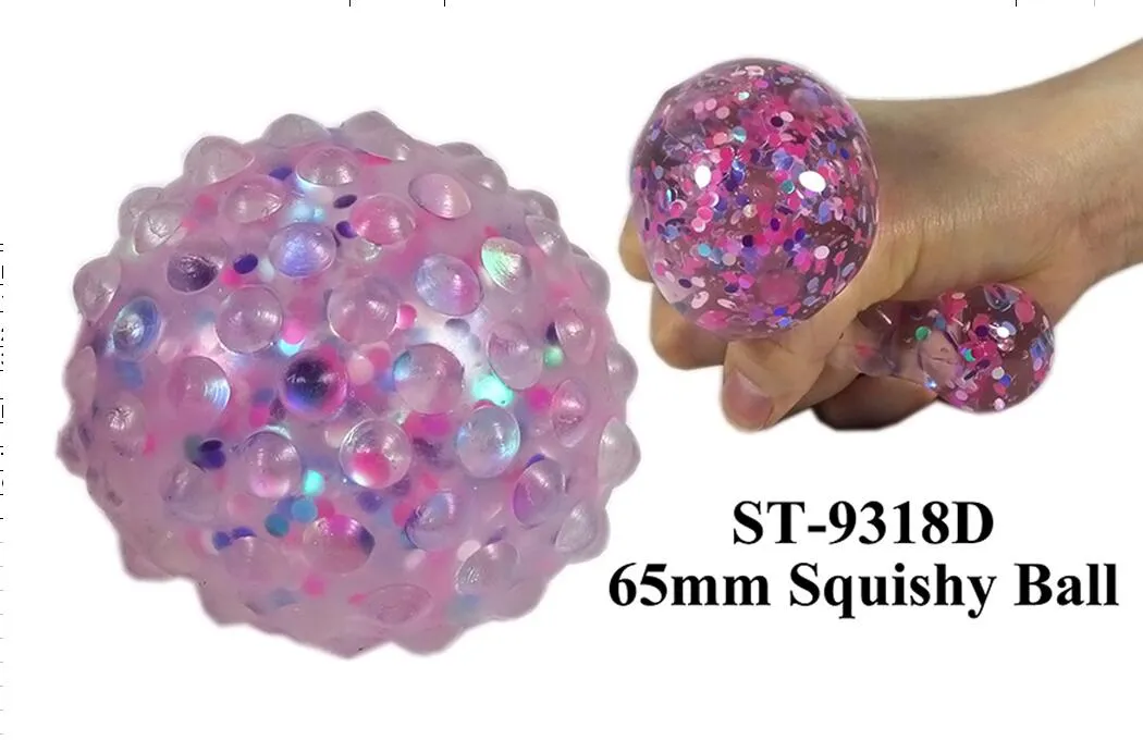 Squishy Double Color Head Squeeze Bead Ball Toys