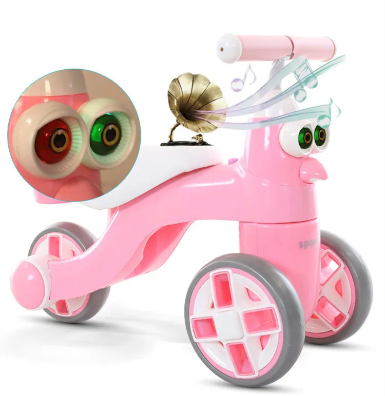 Wholesale Factory 3 Wheels Car Foot Pushed Mini Baby Balance Bike Mini Baby Walker with Light and Music