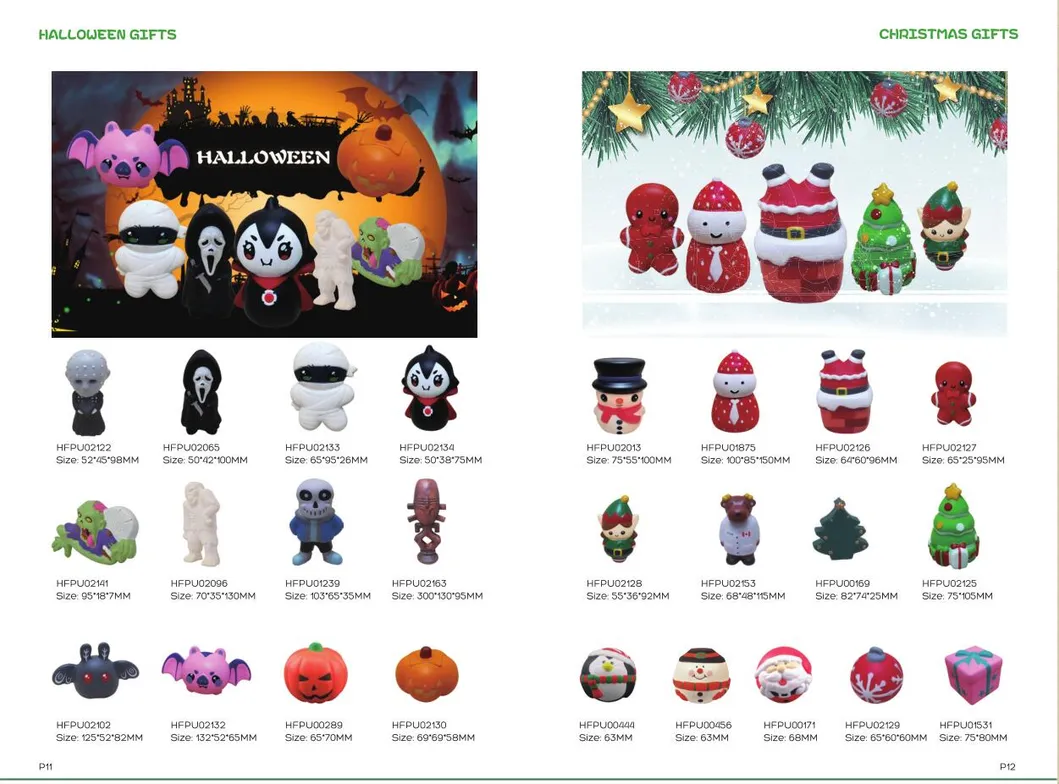 Wholesale Toys Christmas Gifts PU Stress Santa Claus and Snowman and Gift Box Shapes Stress Balls Pop Toys Gadgets Juguetes